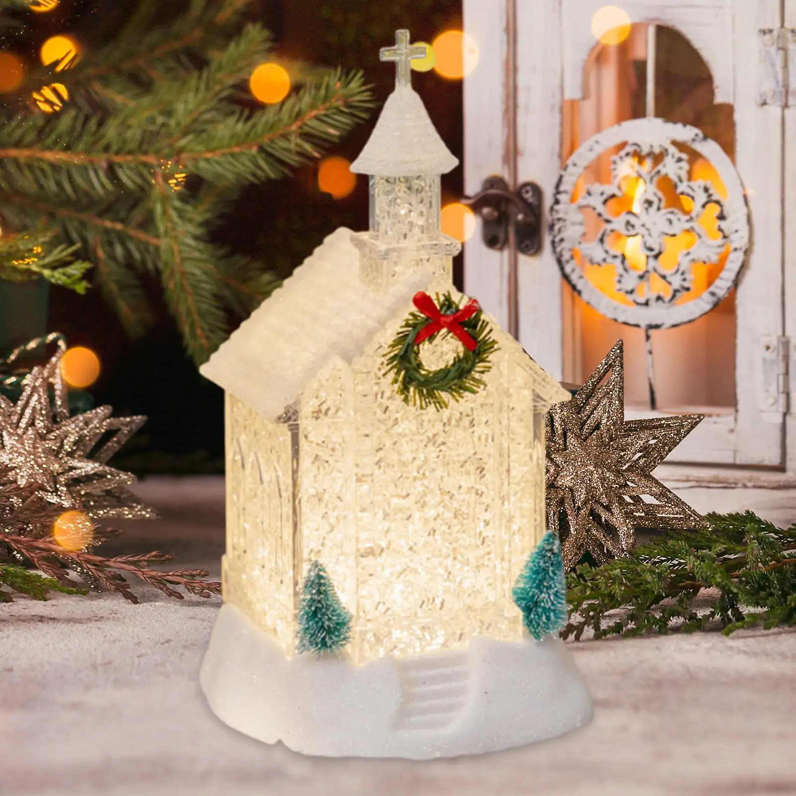 Maison de noël LED maison veilleuse cadeau d'anniversaire décor avec lumière noël