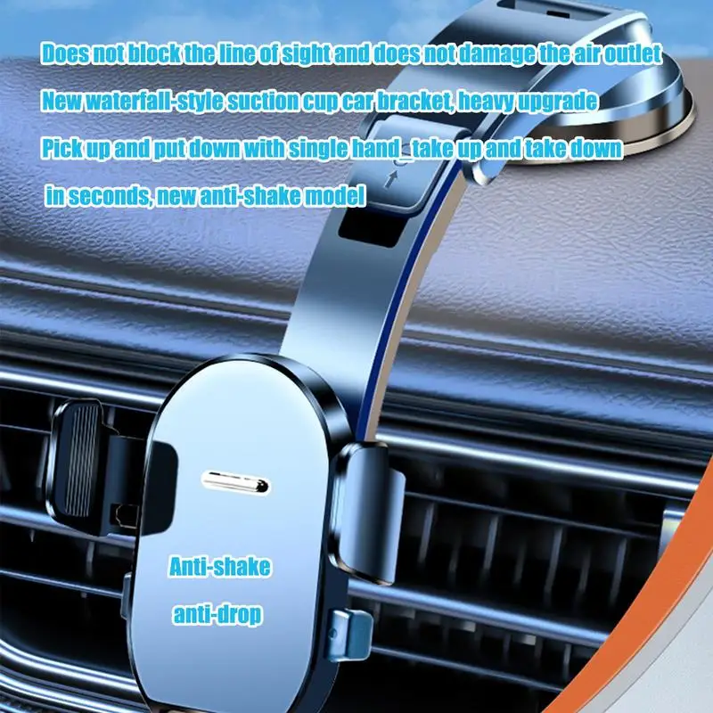 ถ้วยดูดที่วางโทรศัพท์สําหรับรถยนต์ที่วางโทรศัพท์มือถือในรถยนต์อุปกรณ์เสริมในรถยนต์ขาตั้งมือถือ 360 ปรับได้สําหรับแดชบอร์ด Air
