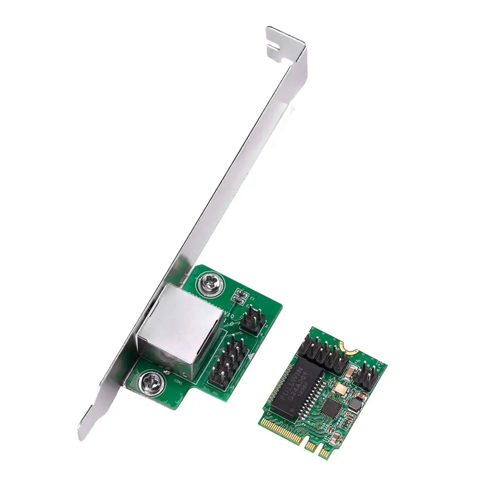 M.2 A + E Kunci Gigabit Ethernet Adaptor Kartu 100/1000Mbps M2 Ngff Nic 1G RJ45 Kartu Jaringan untuk Slot Kartu Wi-Fi Komputer Desktop