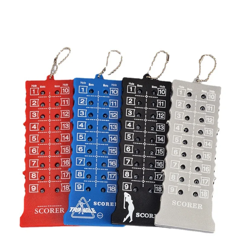 PGM Square Golf Score Counter, Golden Color Design, 18 Holes Scorekeeper, Portable Golf Scoring Device, Handy Golf Accessory