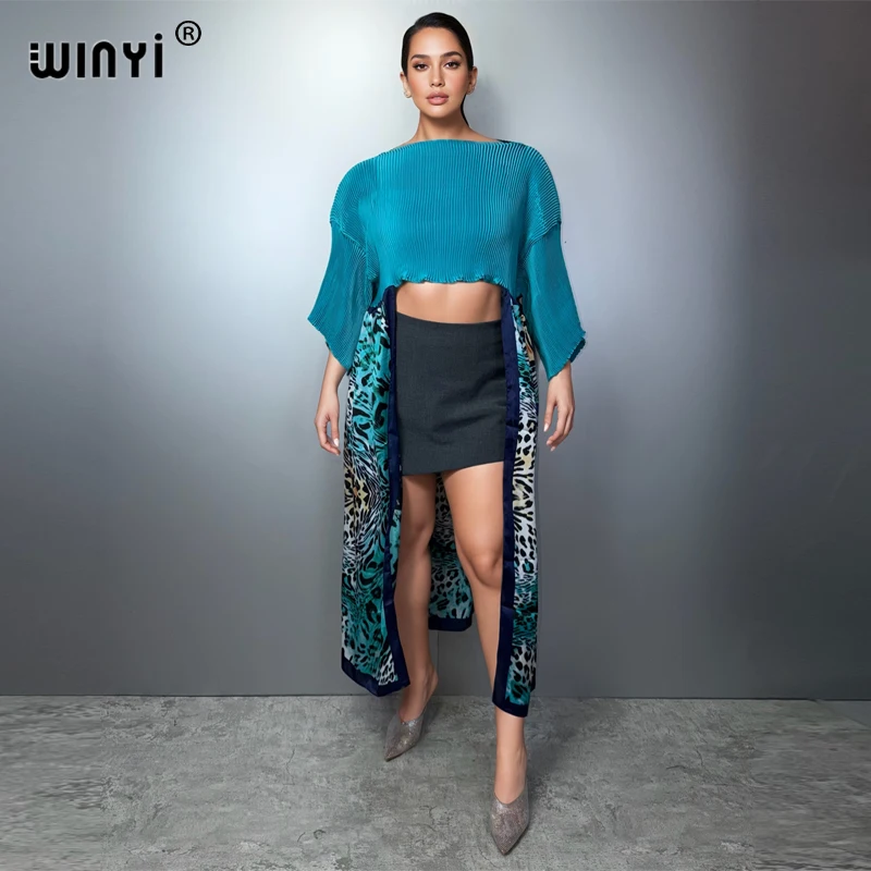 

WINYI Women's Pleated Top Dress Crumple Design bohemian Sexy Maxi Party Poncho beach wear cover up beach outfits woman