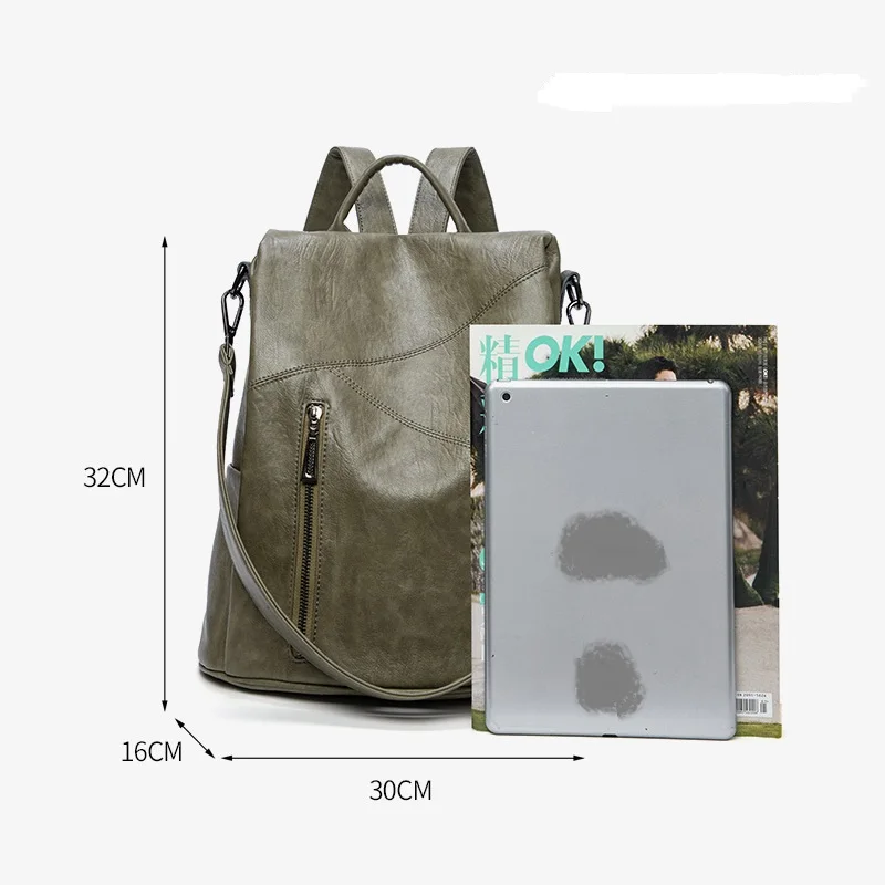 New Arrival Hot Sell Women's PU Backpack Faux leather women's backpack theft-proof fashion simple travel backpack