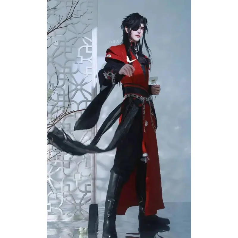 Serie de televisión china TGCF Tian Guan Ci Fu Xie Lian Hua Cheng disfraz de Cosplay Hua Cheng Cos vestido Hanfu conjunto completo