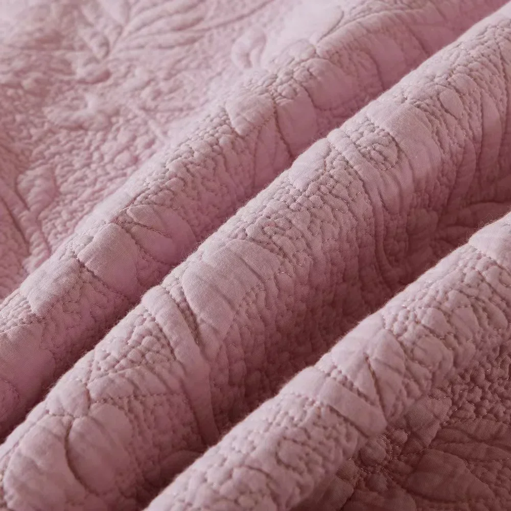 غطاء سرير قطني بياضات المنزل ديكور الغرفة الدانتيل غرزة لحاف مزدوج منقوشة المفرش على بطانية سرير المفارش زوجين ملاءات