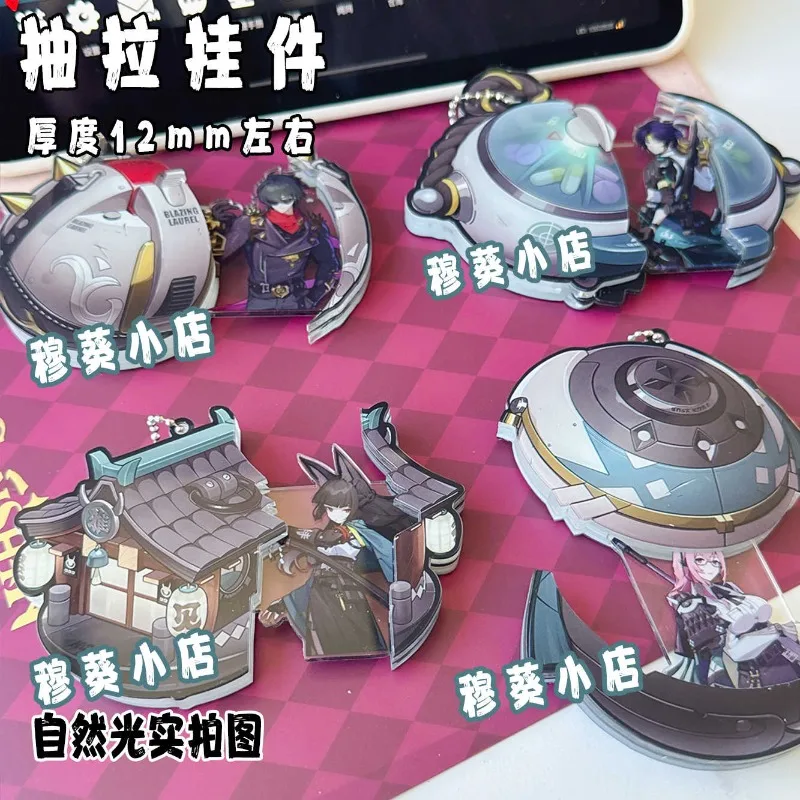 

Anime Zenless Zone Zero Astra Yao Evelyn Chevalier Asaba Harumasa Cosplay Cartoon Acrylic Pulling Keychain Pendant Xmas Gift