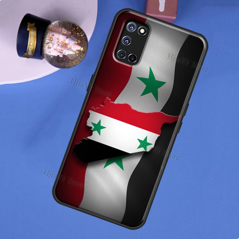 Flag of Syria Case For OPPO A74 A94 A54 A57 S A77 A76 A96 A52 A72 A91 A93 A5 A9 A31 A53 A15 A16 A17 Cover