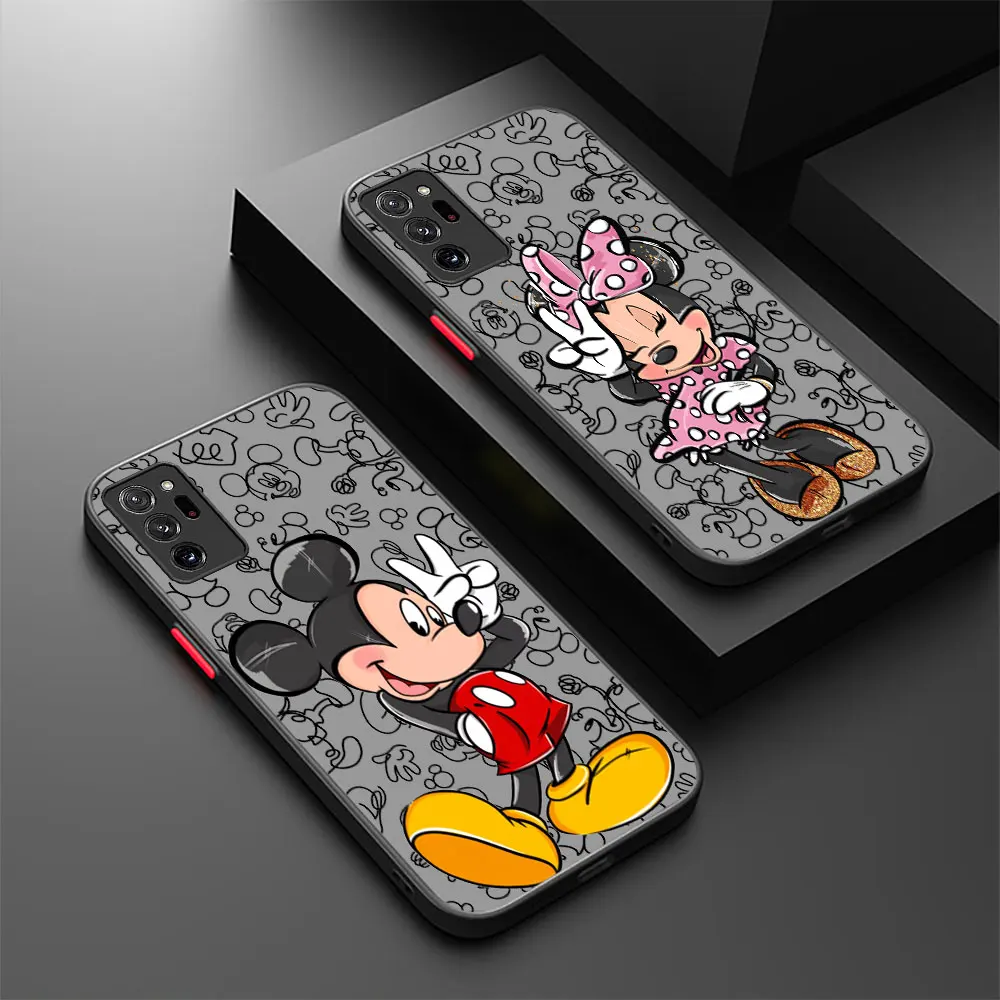 Disney Mickey Mouse Minnie Couple Case For Samsung Galaxy Note 20 Ultra 10 A05 A04 A04E M62 M53 M52 M51 M33 M32 M31 M23 5G Cover