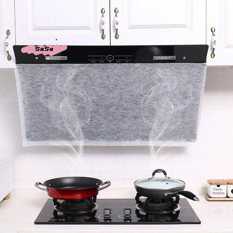 High-Performance Kitchen Oil Stickers Range Hood Filter Set - Smoke-Free Universal Fit Durable Oil Absorption Sticker Protection