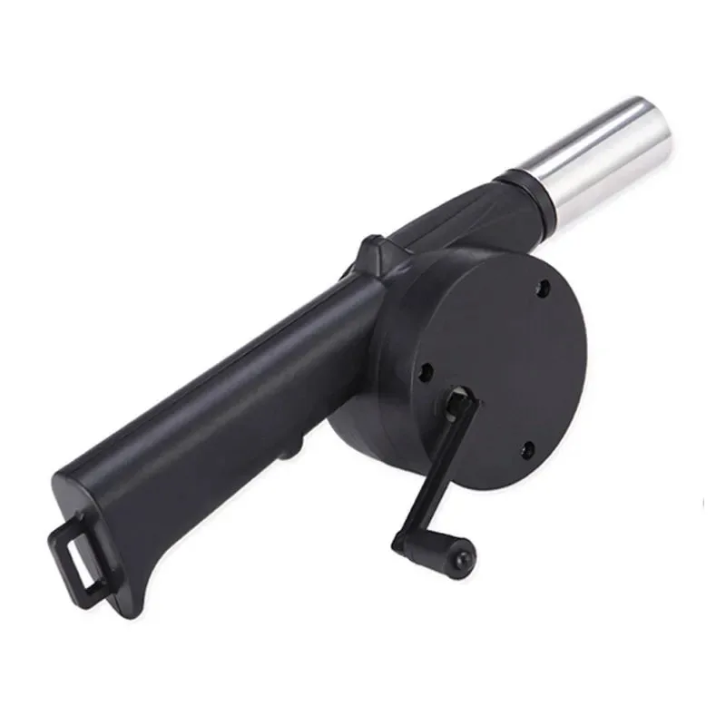 Hand Crank Blower High Wind Power Outdoor BBQ Charcoal Starter Portable Manual Fan Camping Fire Ignition Tool for Outdoor Picnic