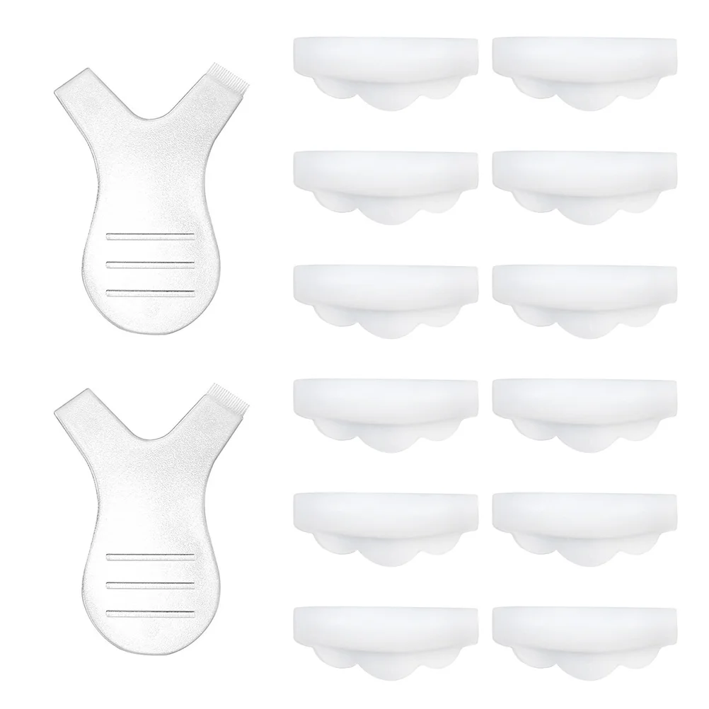 

12 Pcs Eyelash Perming Y Eyelash Pads Shape Curler Brush Curler Brush Makeup Makeup Tool Tool Reusable