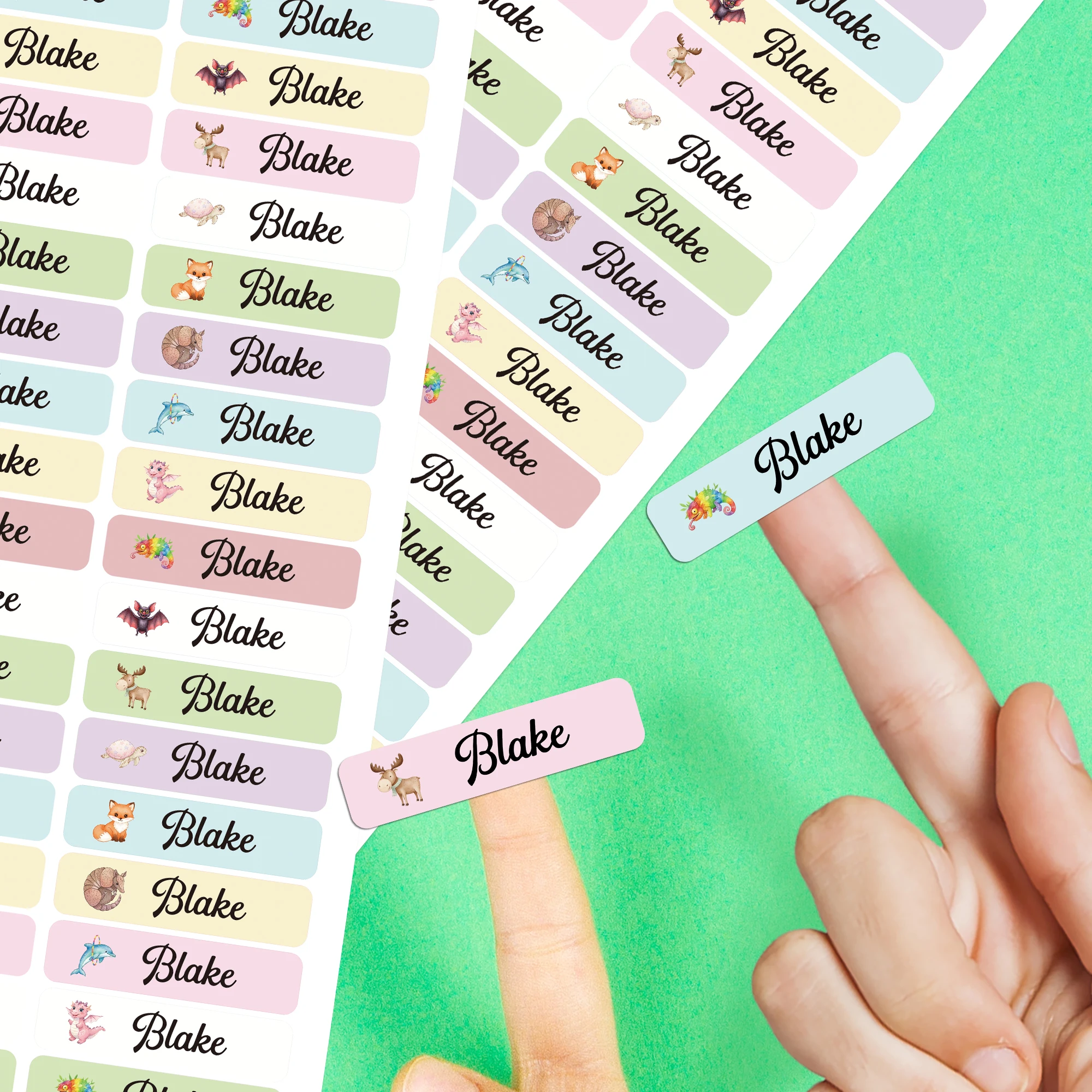 ملصق اسم الطفل ذاتي اللصق مخصص علامة رياض الأطفال مخصصة في ملصقات مقاومة للماء متعددة الصوت #3