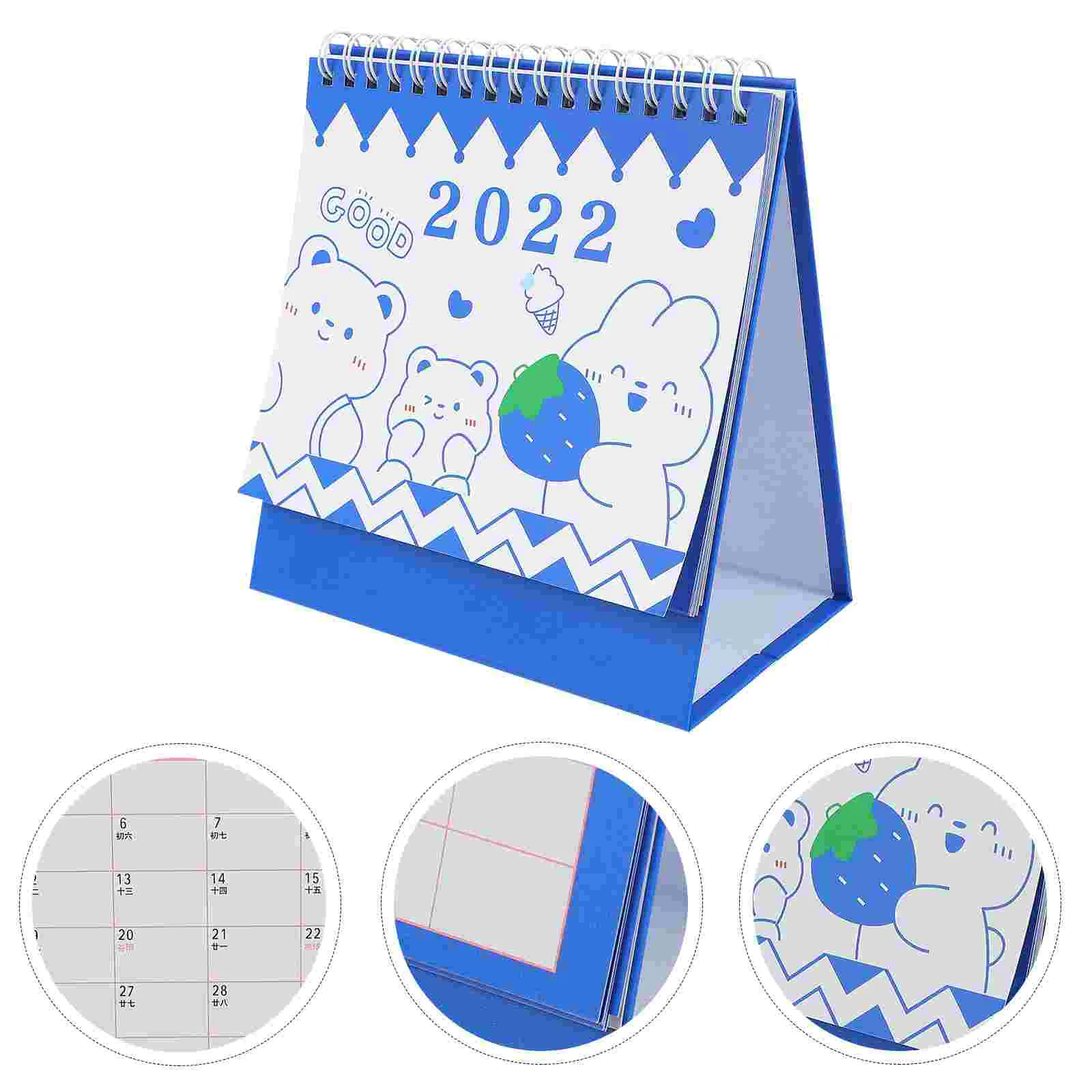 Tafelkalender Agenda's Beer Serie Bureau Kantoor Decor Klein Opvouwbaar Cartoon Draagbaar