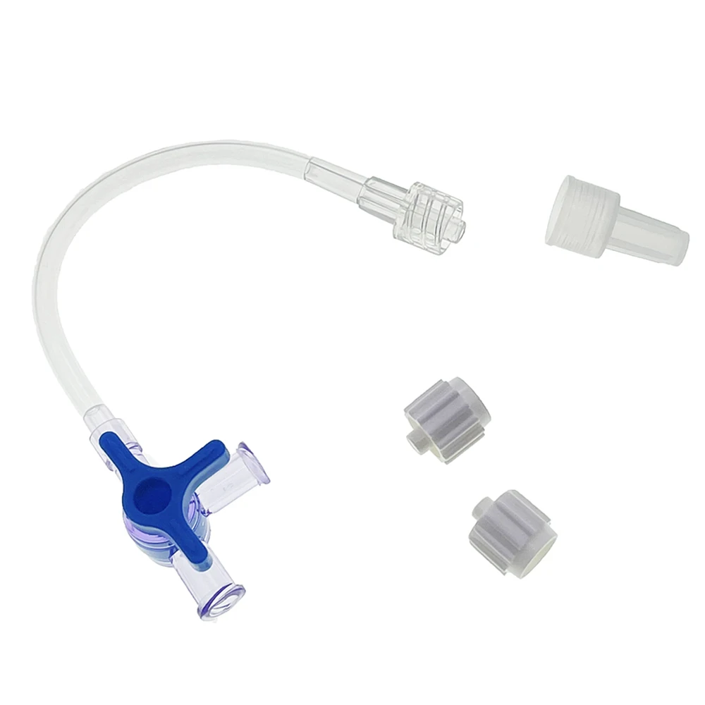 6PCS Pet Cat Dog Animals Use Three Way Stop Cock 3 Way Stopcock With Extension Tube Disposable Infusion Tubing Luer Connections