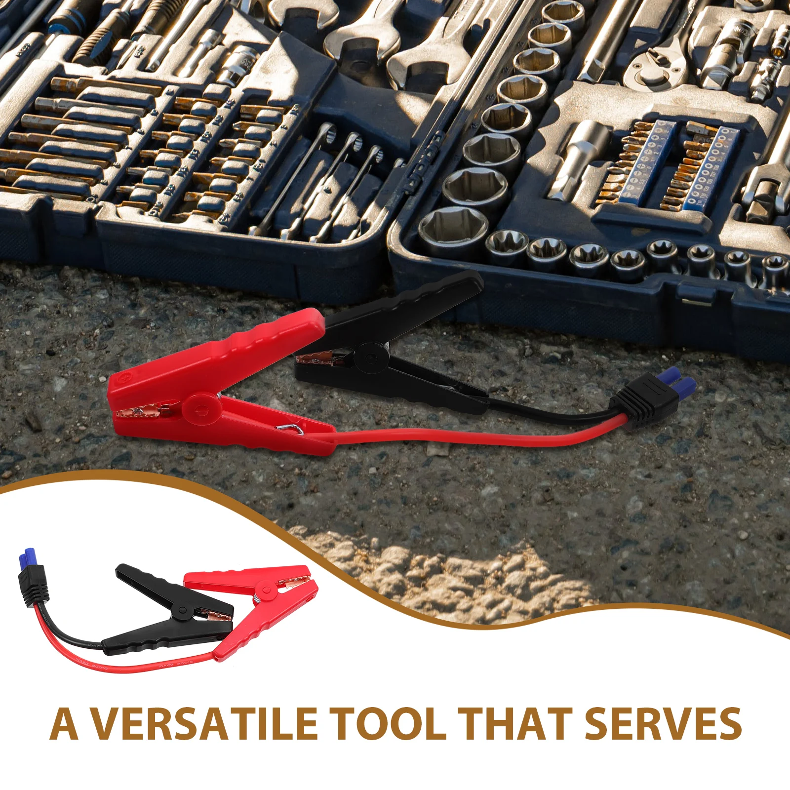 

Car Emergency Starter Cable Portable Clamp Jumper Cables Kit Compatible Various Models Durable ABS Material Easy