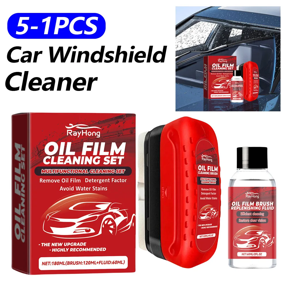 

5-1PCS Car Glass Cleaning Wipe Board Prevents Rain And Fog Glass Oil Film Remover Improves Clarity and Visibility for Windshield