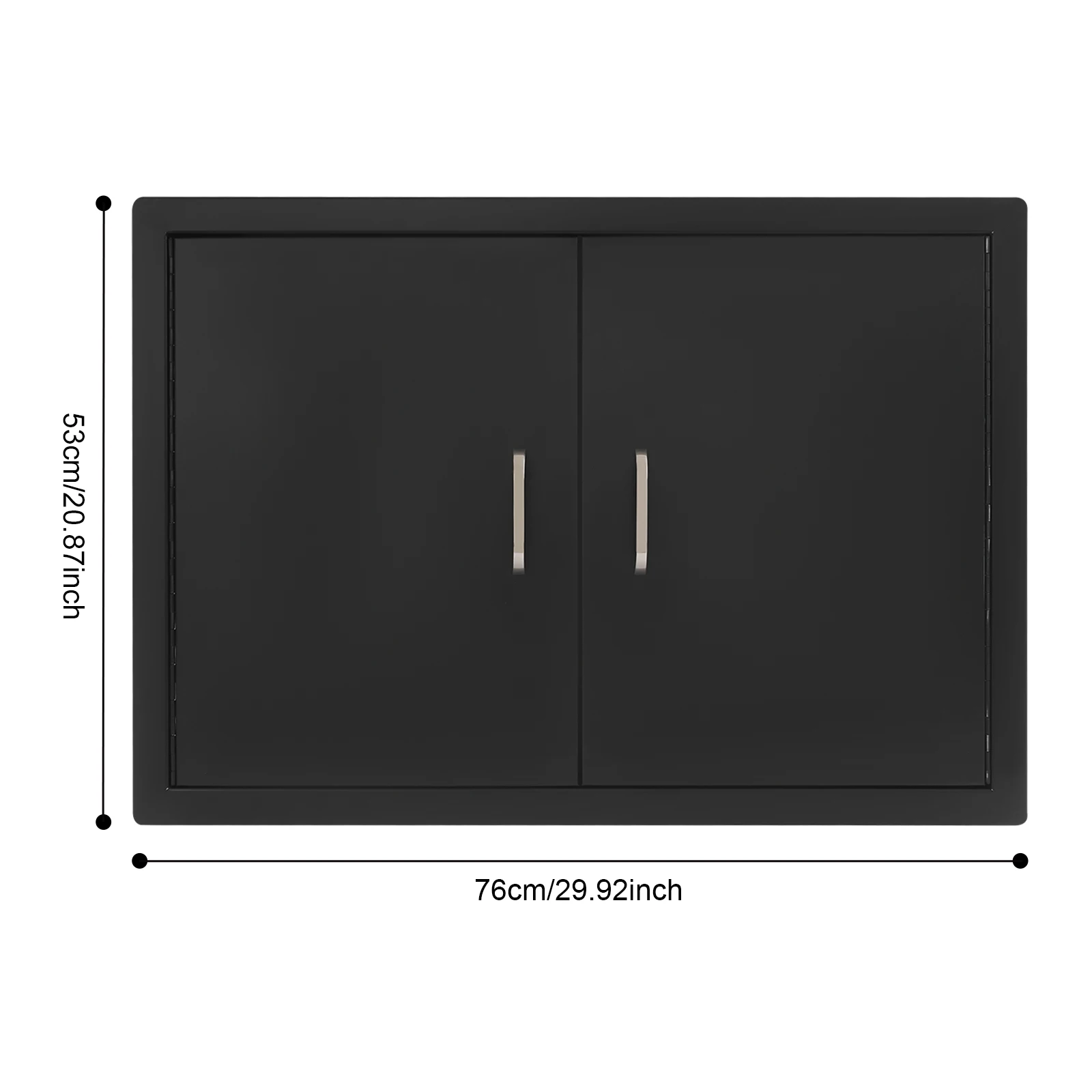 29.92*20.87in أسود شواء باب الوصول الكربون الصلب مزدوج باب المطبخ في الهواء الطلق للمطابخ في الهواء الطلق جزر الشواء #2