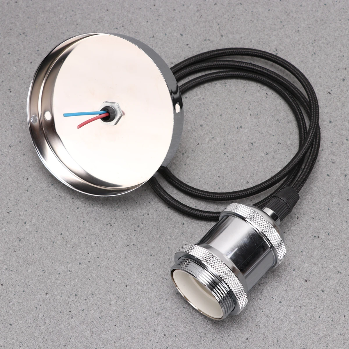 

Vintage E27 Lamp Base Retro Light Holder For Home Decor Chrome Finish Durable Replacement Lighting Accessory