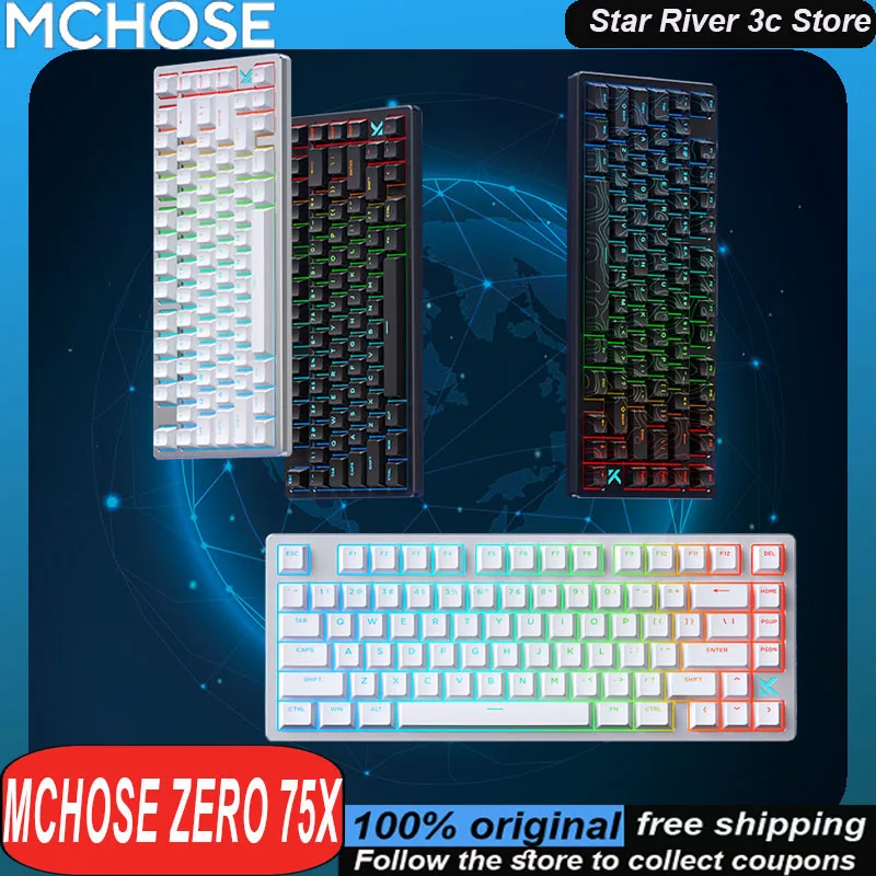 Mchose Zero 75x Magnetic Axis Keyboard Aluminum Alloy Upper Shell 8k Low Latency Low Accuracy Custom Gaming Keyboard Laptops