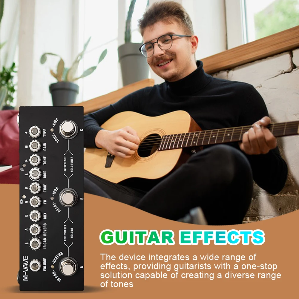 Digital Electric Guitar Effector Delay Reverb MOD IR Cab Digital Multi Effects Guitar Pedal Effector Guitar Accessories