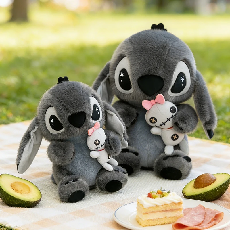 

Disney Fashion Grey Stitch Hug Scrump Plush Doll Cartoon Stuffed Toy Nice Festival Gift for Children and Anime Lovers