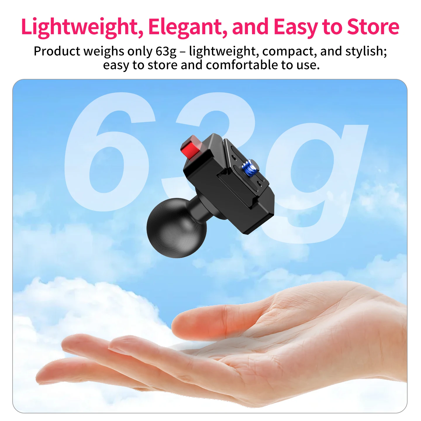 1-Zoll-Kugelkopf-Schnellverschluss-Halterung, 360° verstellbar, keine Blockierung, für Panoramakamera Insta360 X3 X4 X5 für DJI OSMO Pocket Gimbal – Detail 13