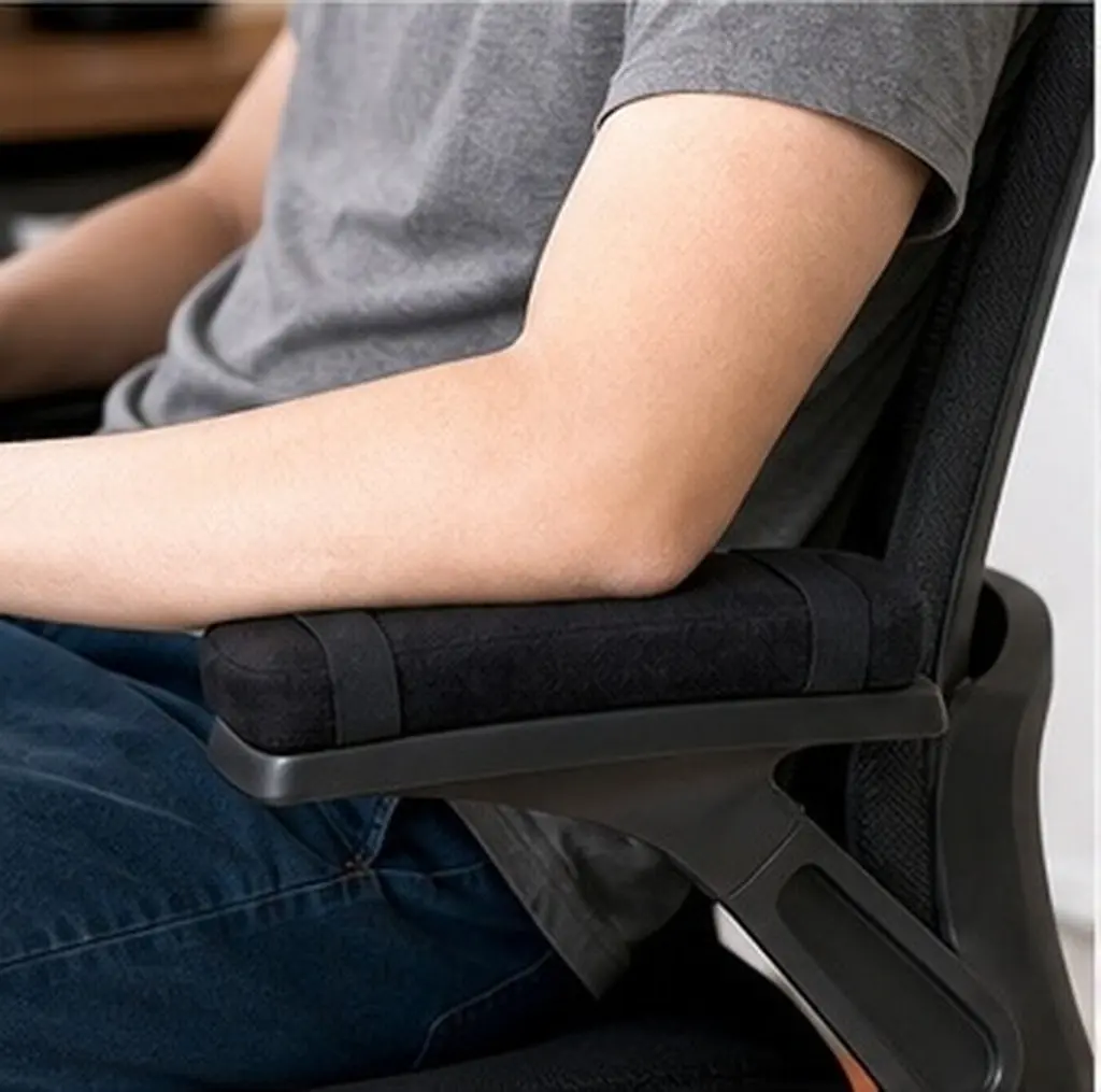 4Pcs Ergonomic Chair Armrest Cushions – Soft Office & Gaming Chair Replacement Covers with Forearm Support