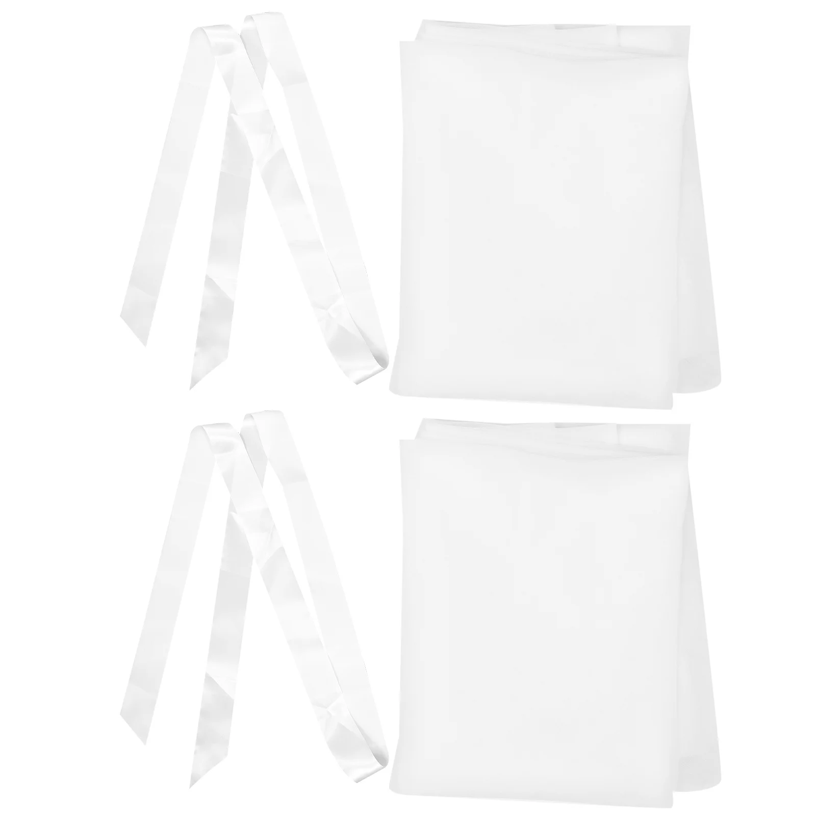 

2Pcs Luxurious Tulle Chair Slipcover Flowing Mesh Skirt for Home Wedding Party Baby Shower Decoration Stylish Design