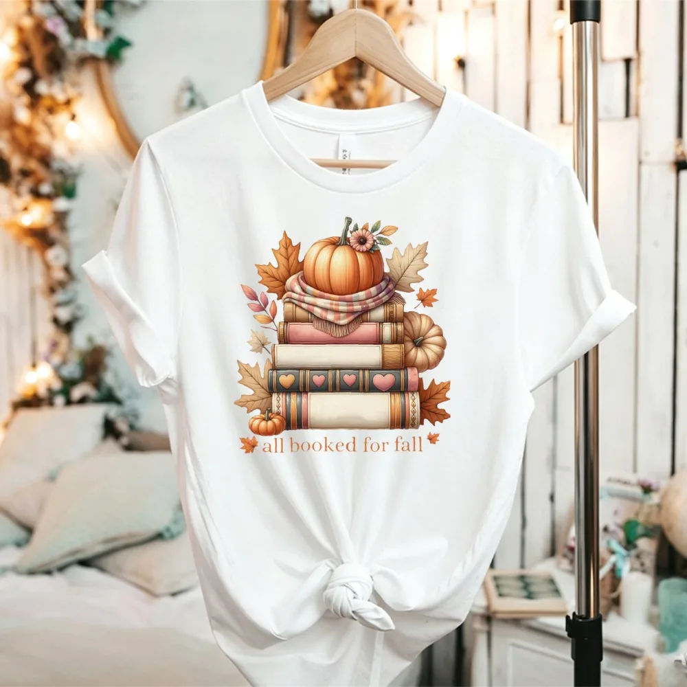 Cozy Booklover Sweater for Women Fall Autumn Reading Gift Bookish Tee Short Sleeve Relaxed Fit Crew Neck Cute Booktok Apparel