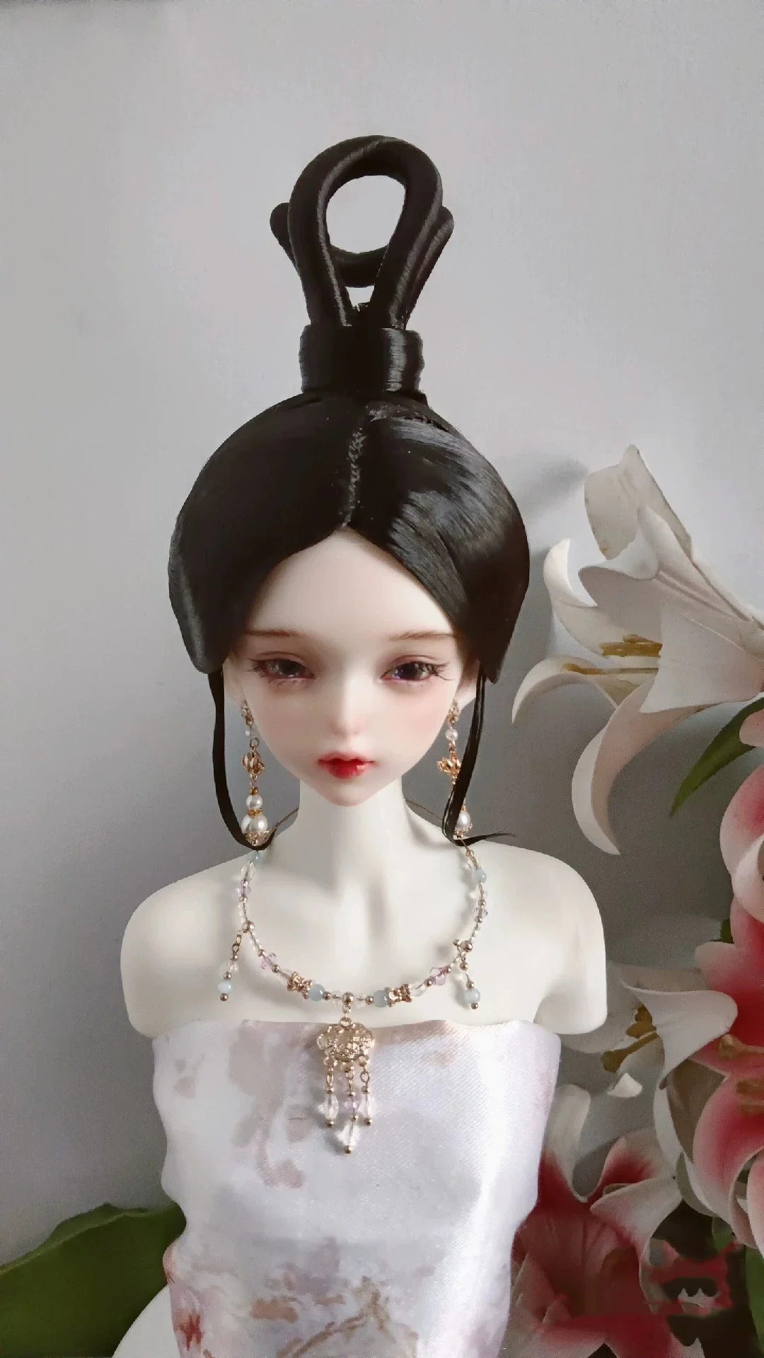 1/6 1/4 1/3 القديمة زي BJD شعر مستعار الصينية Hanfu الجنية الشعر الرجعية الباروكات ل BJD/SD YOSD MSD SD13 فتاة إكسسوارات دمي C2458