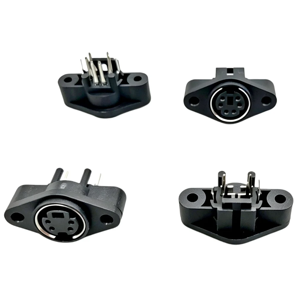 2/5PCS/Lot Mini PS2 DIN Jack Connector 6Pin 4Pin MDC/S Terminal Socket With Fixed Hole For Mouse Keyboard