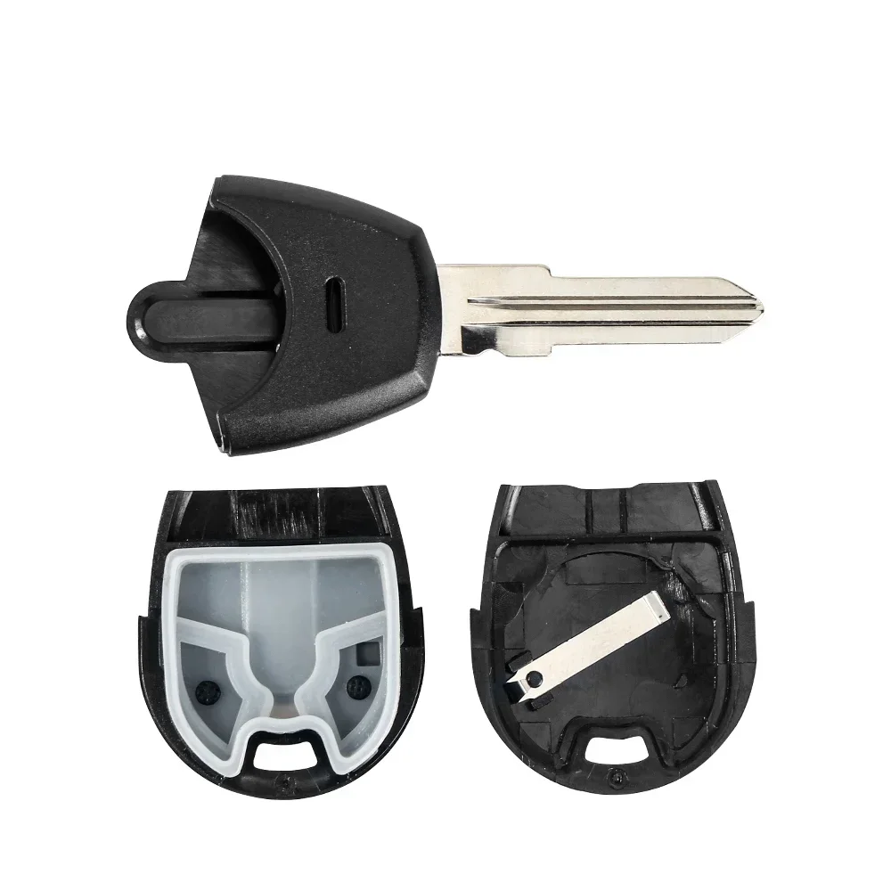 KEYYOU Replacement Key Shell Black Blank For Fiat 500 Ducato Transponder Uncut SIP22 /GT15R Blade