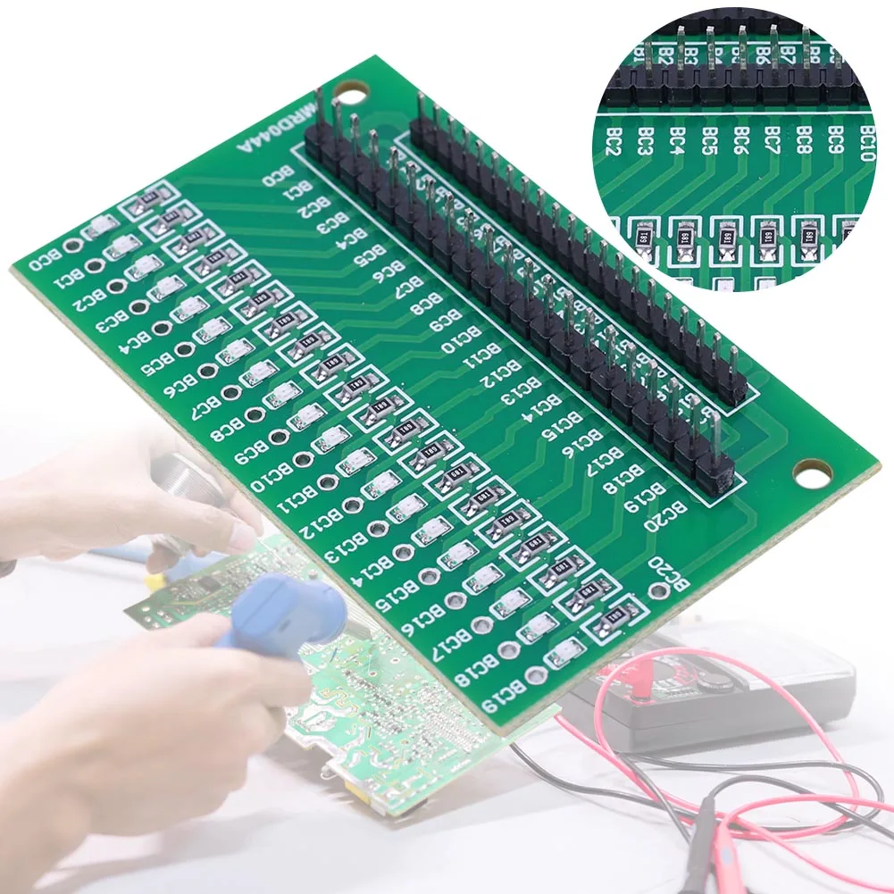 BMS 20S Tester Board LED Indicator Detection Wiring Detection Light Board Li Ion Battery Protection Board