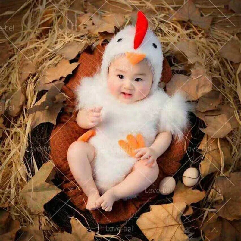 Children\'s Photography Clothing Studio Theme Photography Chicken Props Clothing Baby 100 Days Old Creative Studio Art Photo