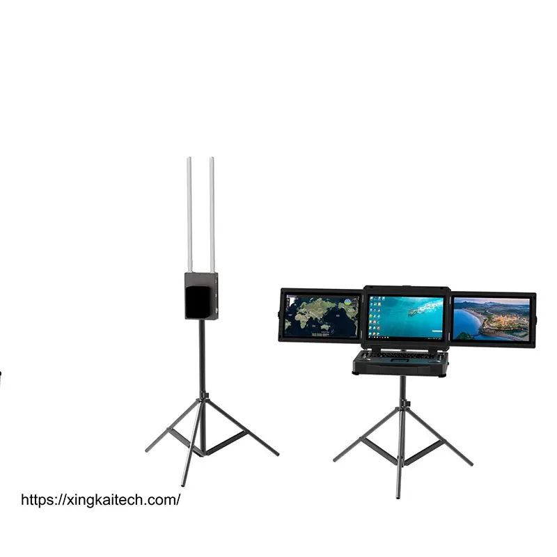 VTOL Fixed Wing Drone Ground Control Station Durable Three Display Integrated Laptop Remote Control UAV Control Station System