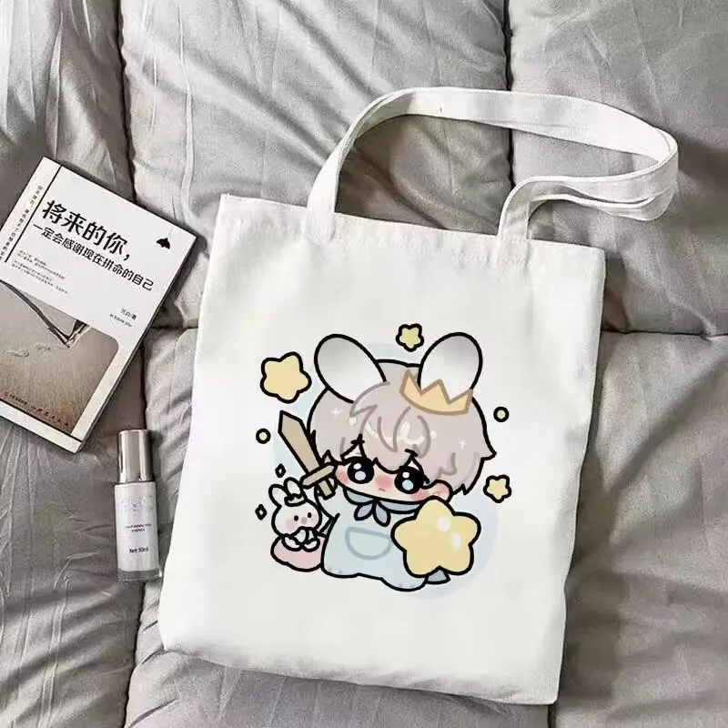 Холщовая сумка "Love and Deep Space" универсальная студенческая учебная сумка большой вместимости и ручная сумка через плечо Sylus Rafayel