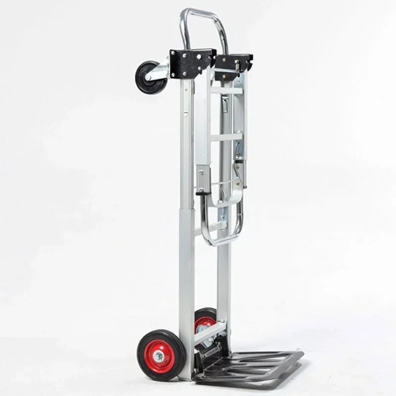 Nuevo carrito de equipaje plegable de cuatro ruedas, remolque de compras, carrito de logística exprés, placa de aluminio para manipulación de carga