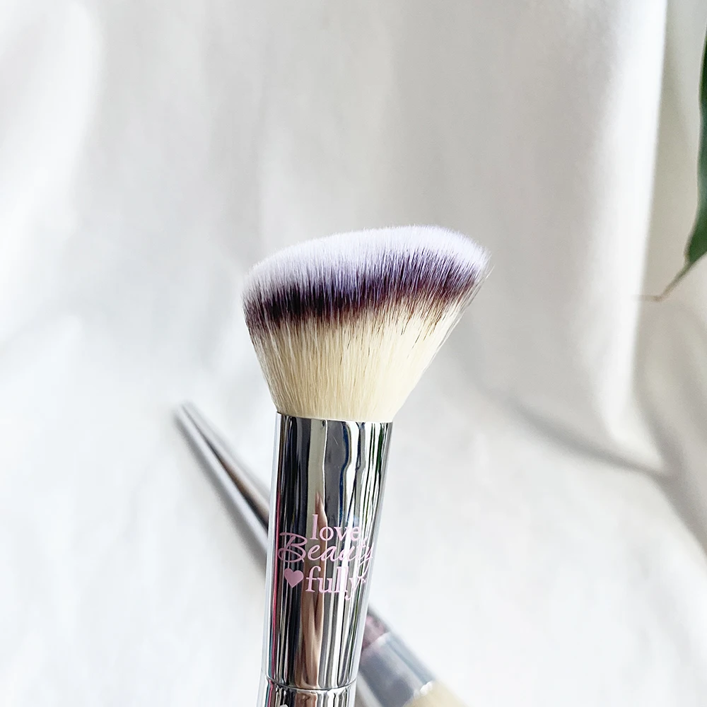 Love Beauty Fully Makeup brush 227 Flawless Blush Cosmetic Brush - Angled Fluffy powder creamy blush and highlighter brush