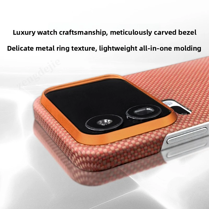 حافظة رفيعة مغناطيسية من ألياف الأراميد لهاتف Xiaomi 17 Pro Max - غطاء رفيع للغاية مقاوم للصدمات مع حلقة مغناطيسية مناسبة تمامًا