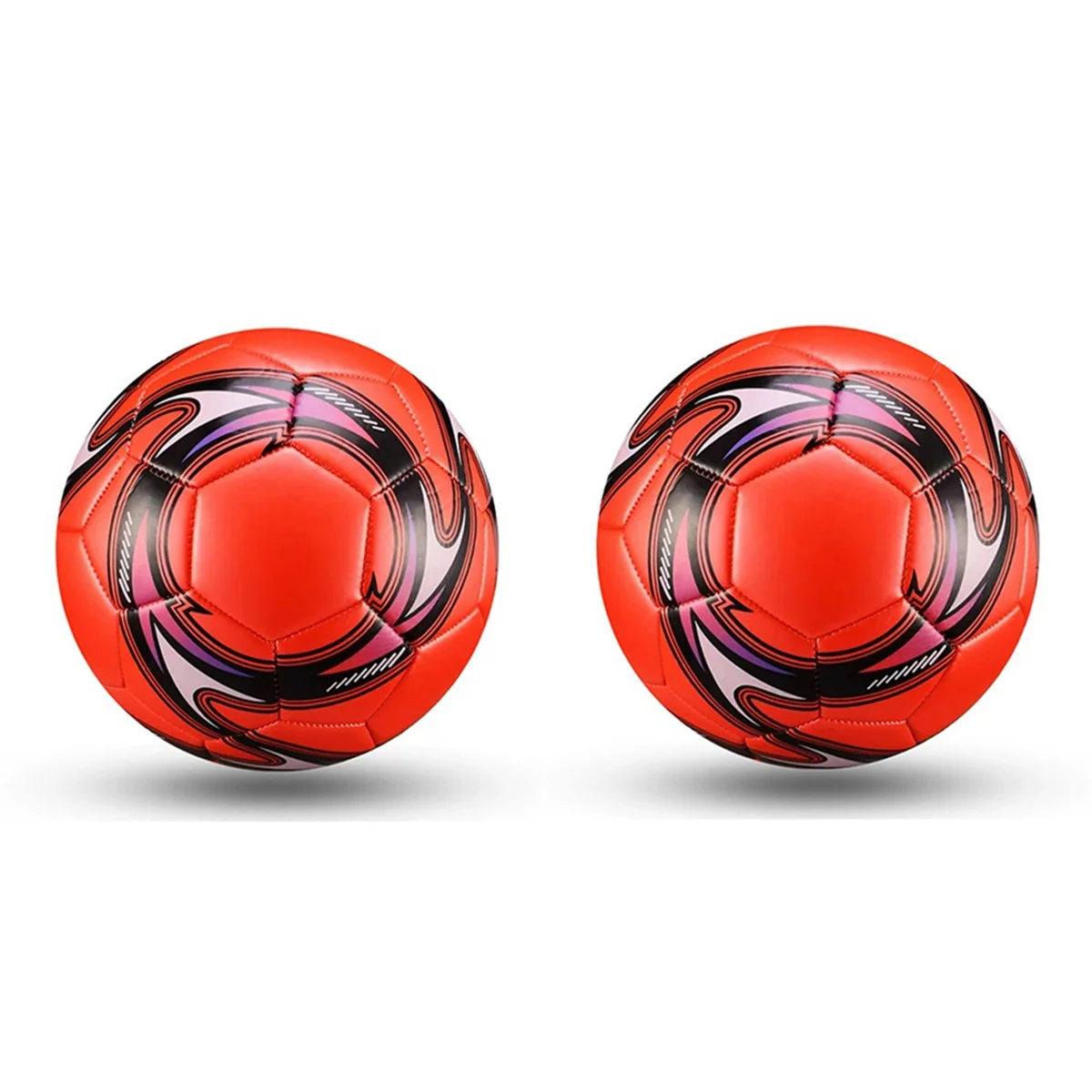 

2Pcs Professional Soccer Ball Size 5 Official Soccer Training Football Ball Competition Outdoor Football Red