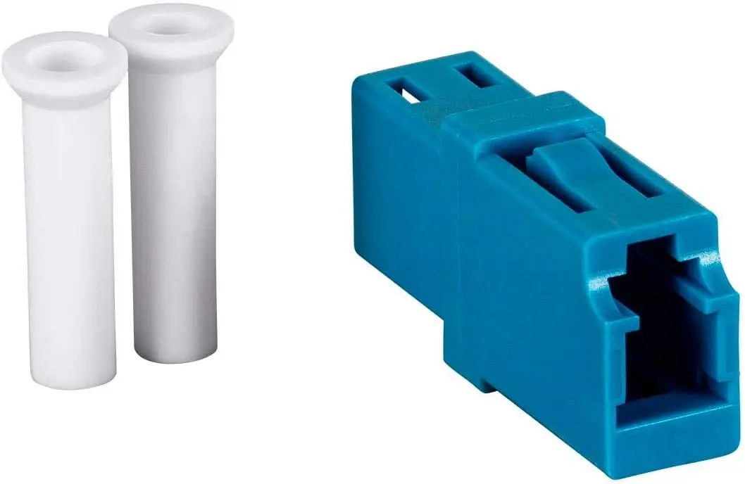 10PCS LC Simplex Fiber Optic Adapter Female to Female Single Mode LC/UPC Coupler Connector for ODF Patch Panel
