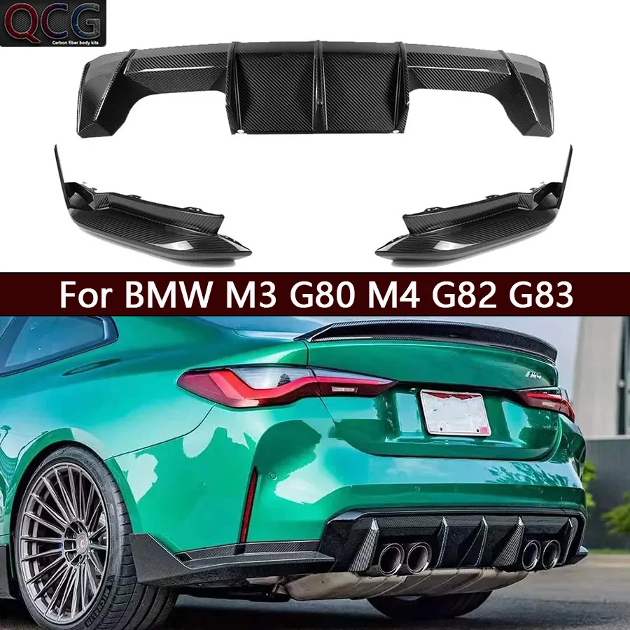 For BMW M3 G80 M4 G82 G83 MP Style Carbon Fiber Back lip Car Rear Bumper Diffuser Splitters Spoiler Car Accessories body kit