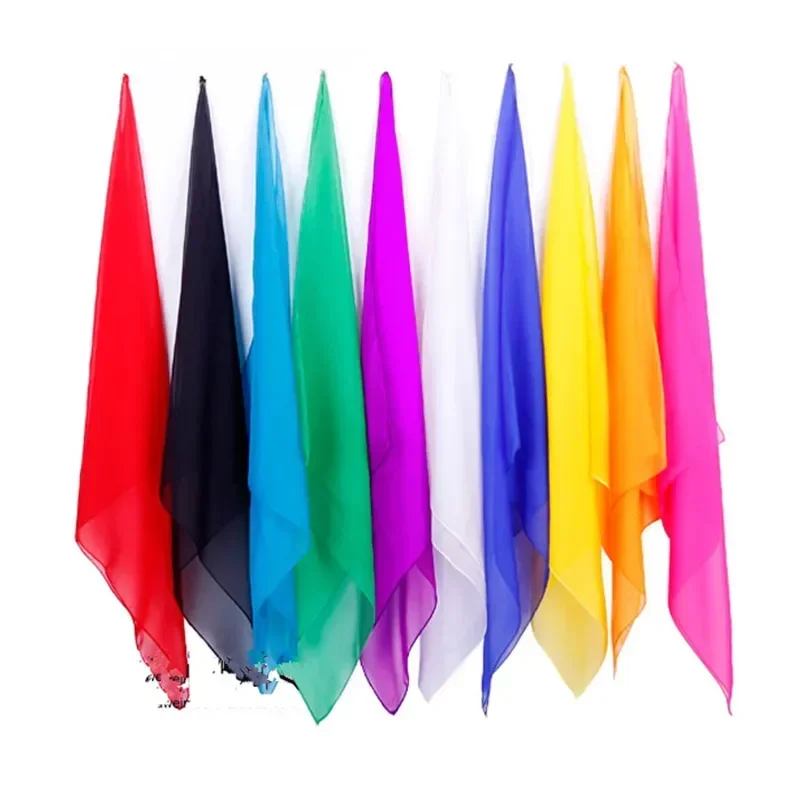 10pcs 30*30cm Change Color Silk Scarf Close Up Magic Trick Learning & Education Magic Silk For Magicians Prop Accessory Magia