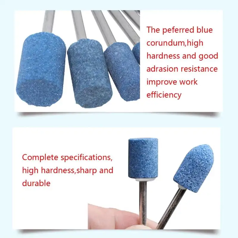 (YY)10Pcs Polishing Head Wheel Head Abrasive Mounted For Rotary Power Tools Electric Grinding Stone Wheel  Accessories