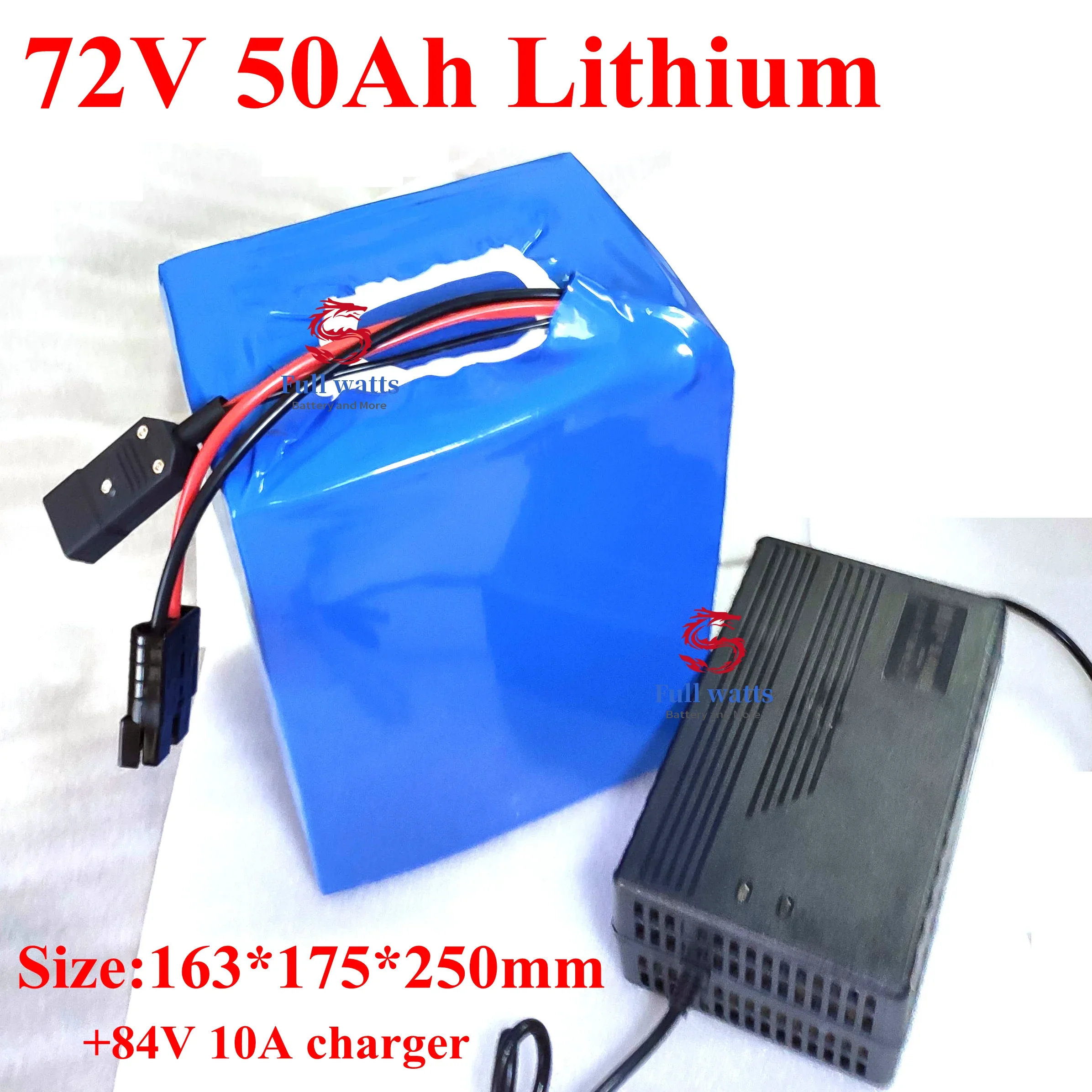 

Power 72V 50Ah lithium li ion battery pack with BMS for 3000W 3500W electric motorcycle e-scooter EV forklift +10A Charger