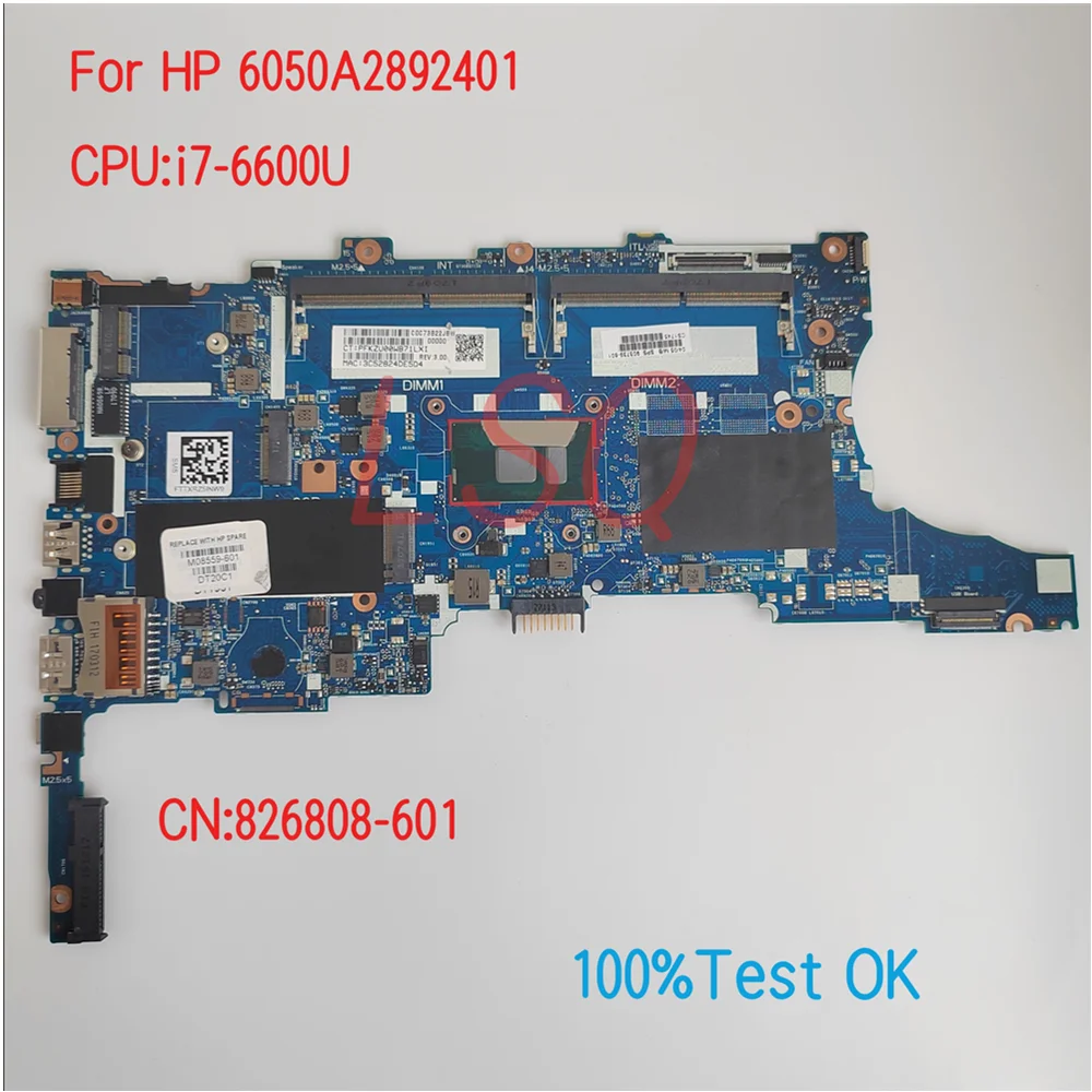 

Материнская плата 6050A2892401 для ноутбука HP ProBook 840 G3 850 G3 с процессором i5 i7 PN:903739-601 826808-601 100% ТЕСТ ОК