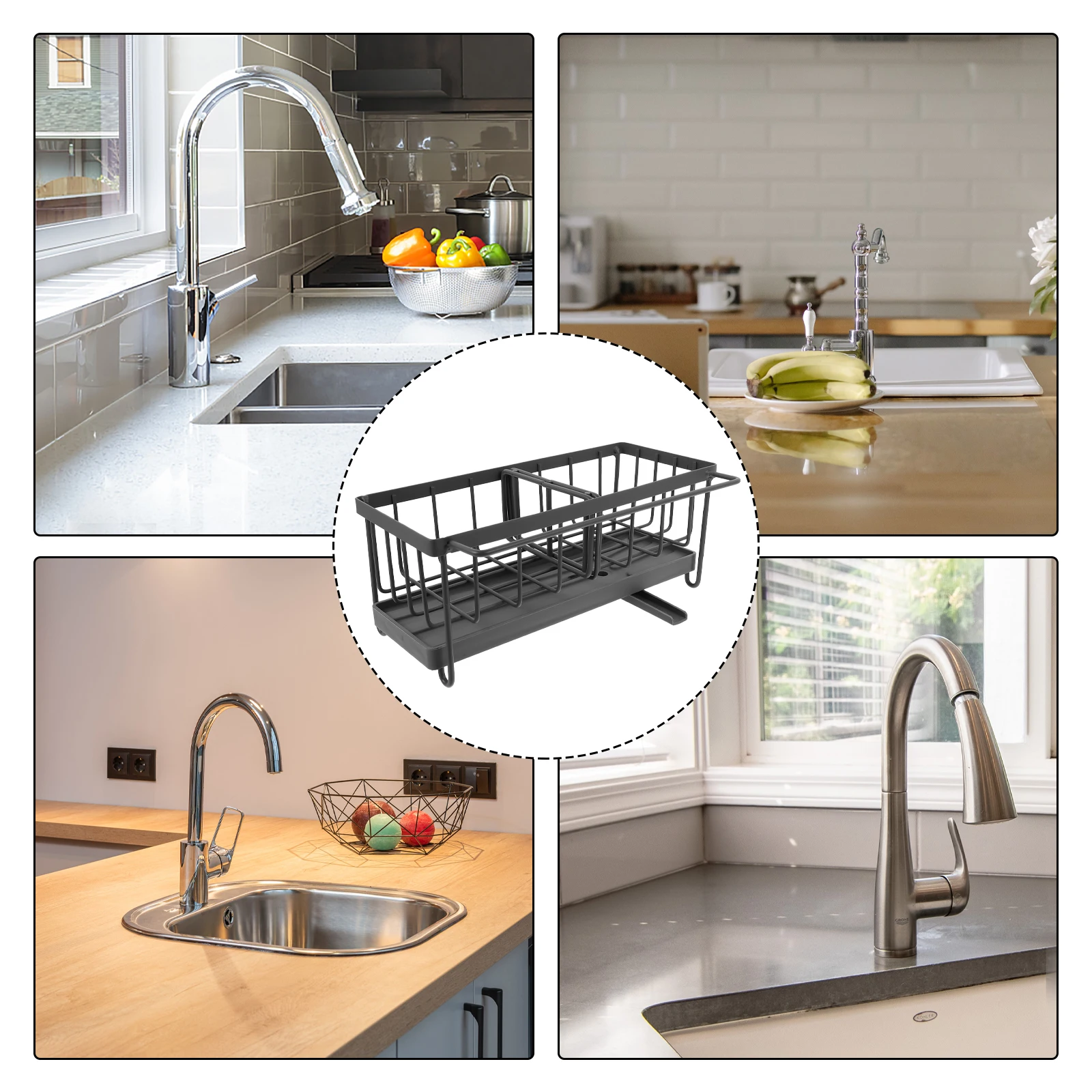 

Bob Stainless Steel Sponge Holder Kitchen Drain Storage Rack Drainage Organizer