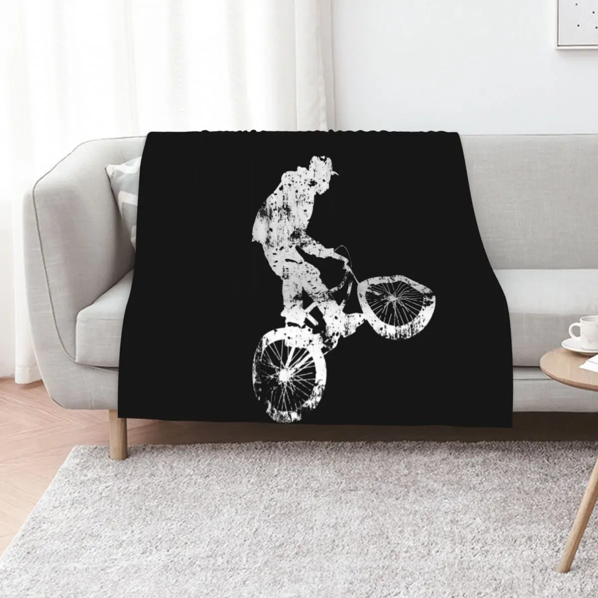 

Bmx white Throw Blanket decorative Moving Soft Big funny gift Blankets