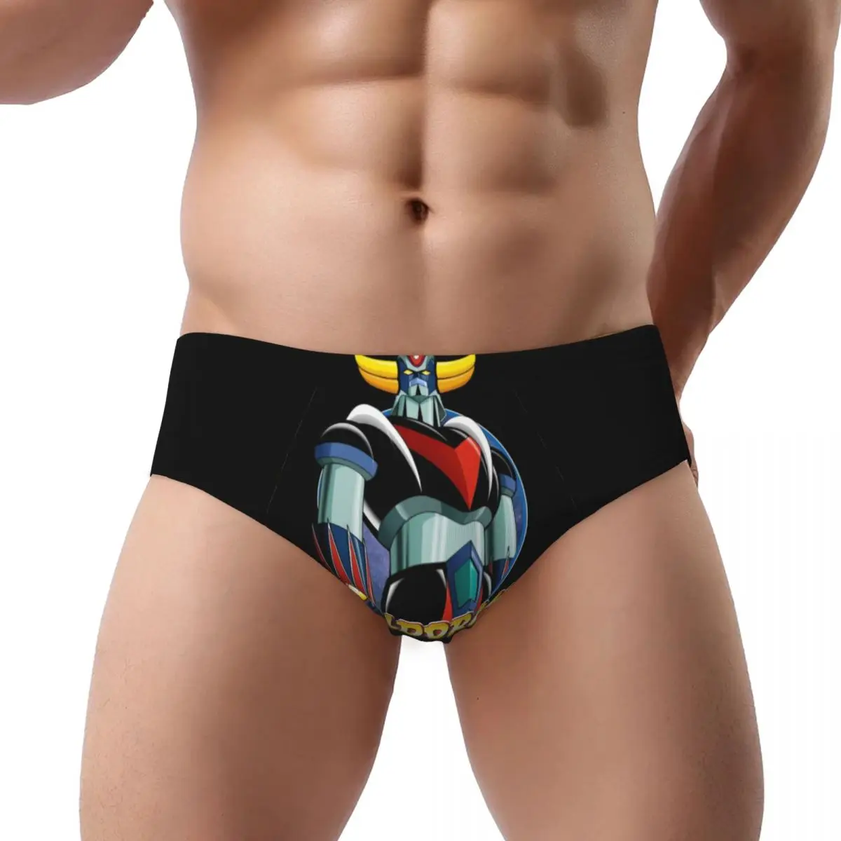 Custom Men UFO Robot Goldorak Grendizer Underpants Breathable Anime Mechanical Warrior Briefs Underwear