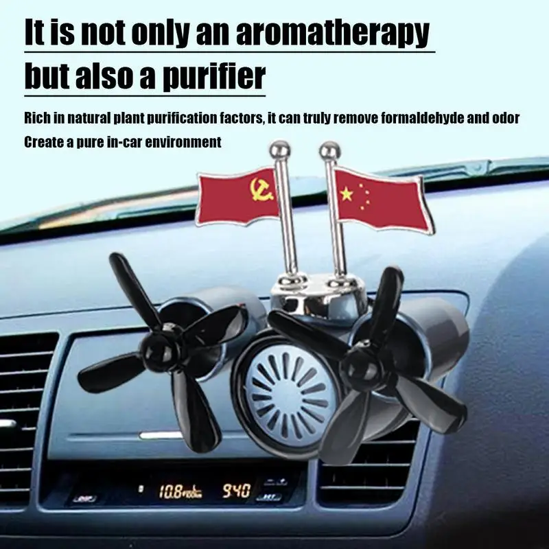 Car Air Fresheners Vent Clips National Flag Propeller Design Car Air Conditioning Outlet Clip Decorative Car Aromatherapy