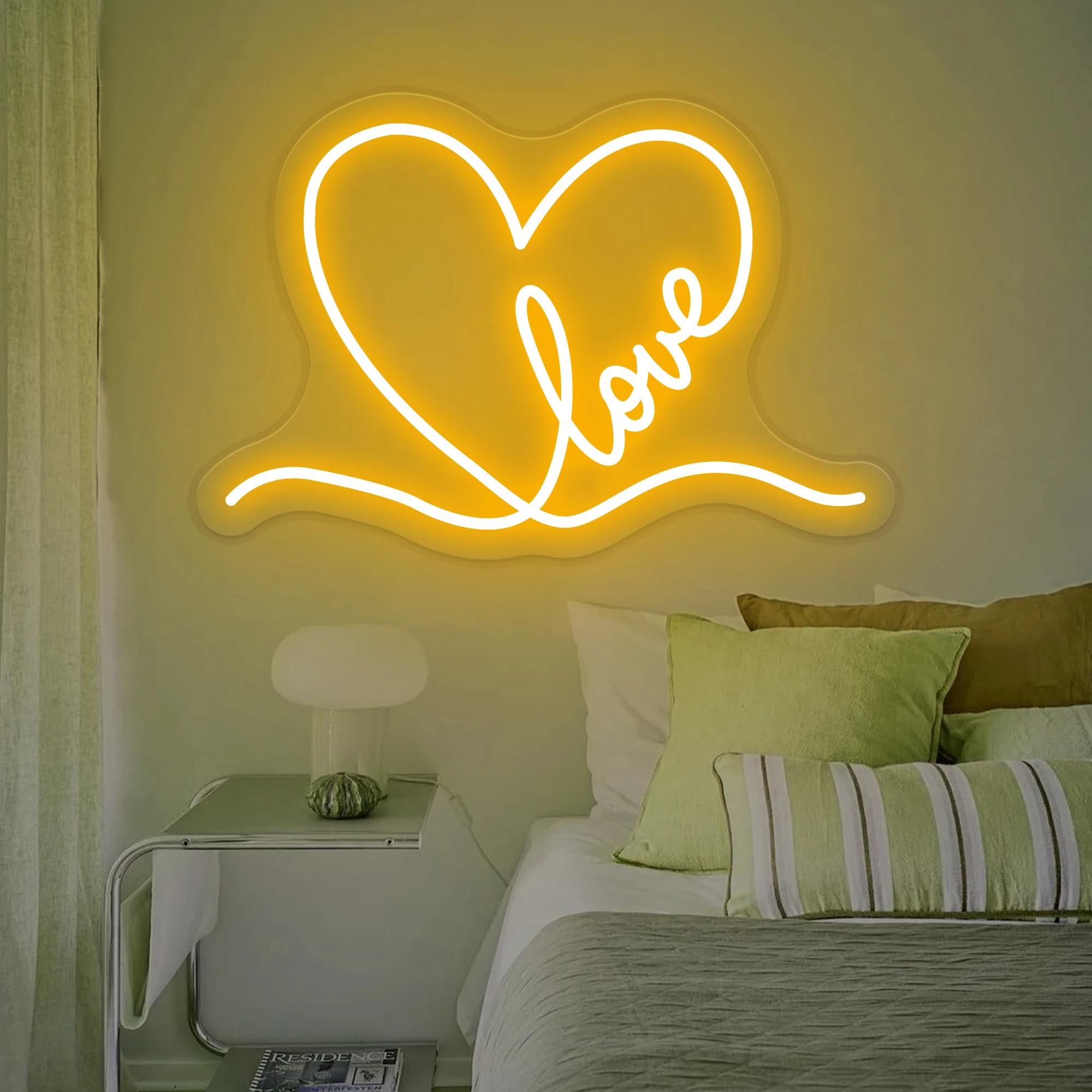 Amor coração sinal de néon pano de fundo do casamento arte decoração dia dos namorados personalizado led luz néon presente exclusivo para casais